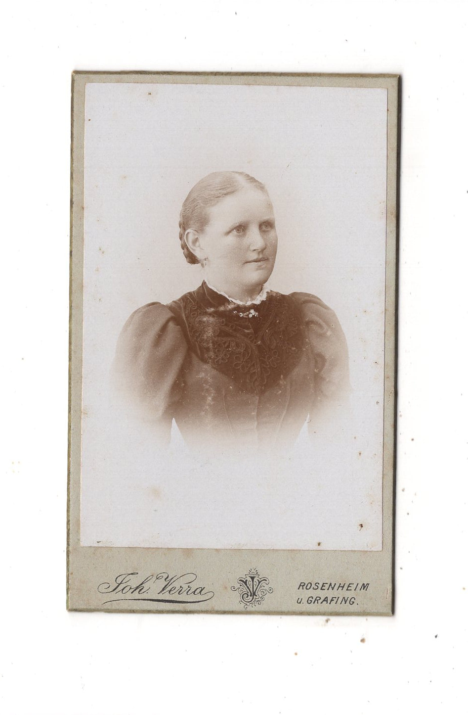 Fotografie Damenportrait - Rosenheim & Grafing 1890er / CDV N1-11
