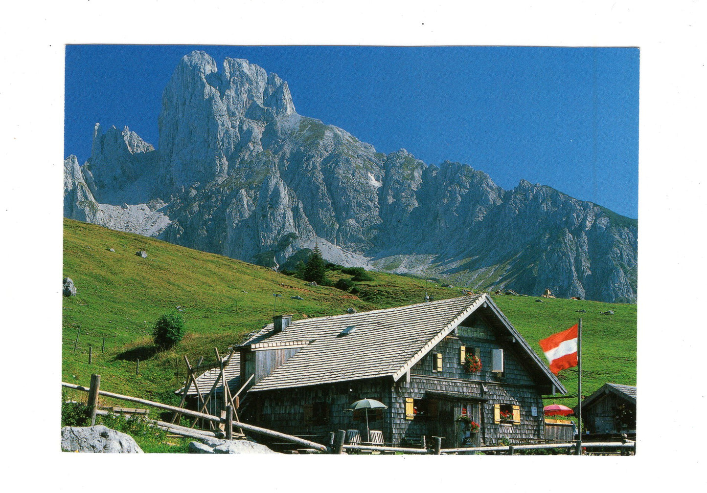 Ansichtskarte Stuhlalm vor Bischofsmütze / Salzkammergut / Österreich