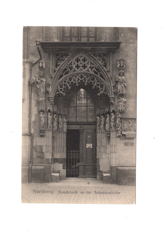 Ansichtskarte Nürnberg / Brautpforte an der Sebalduskirche