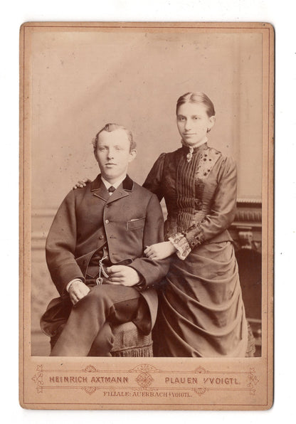 Fotografie Feines Paar - Plauen im Vogtland um 1880 / CAB X-34