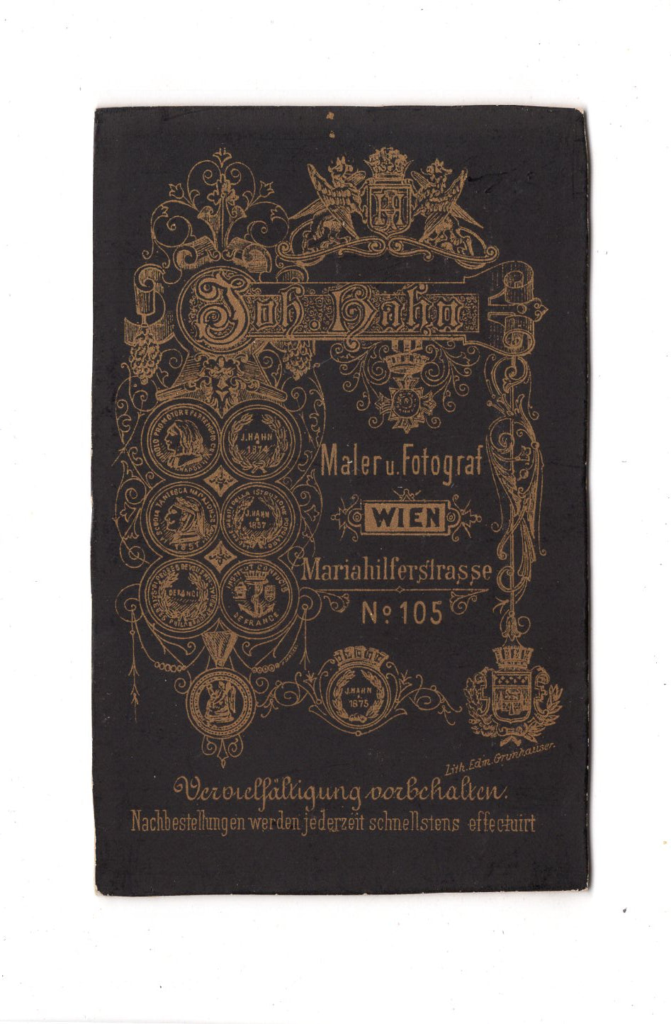 Fotografie Herrenportrait - Wien 1880er / CDV C1-19