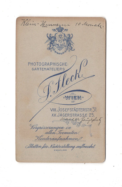 Fotografie Schönes Kinderbild / Baby - Wien um 1910 / CDV N1-07