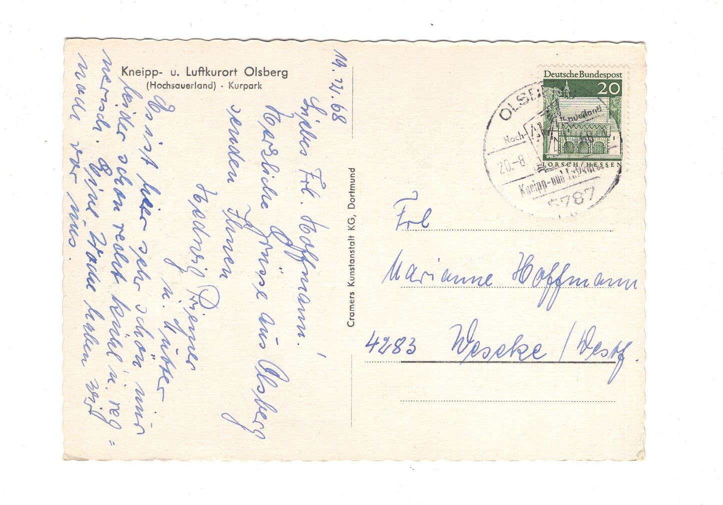 Ansichtskarte Olsberg / Hochsauerland / Kurpark / H1-69