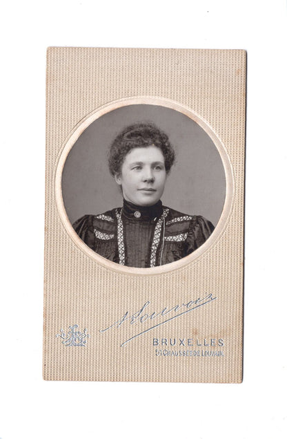 Fotografie Damenportrait - Bruxelles Brüssel / Belgien um 1910