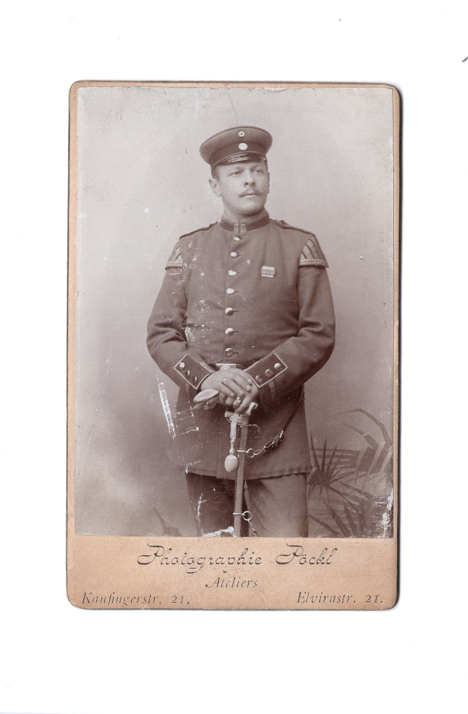 Fotografie Soldat / Soldatenportrait - München 1890er