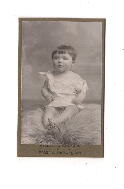 Fotografie Schönes Kinderbild / Baby - Passau 1900er / CDV N1-07