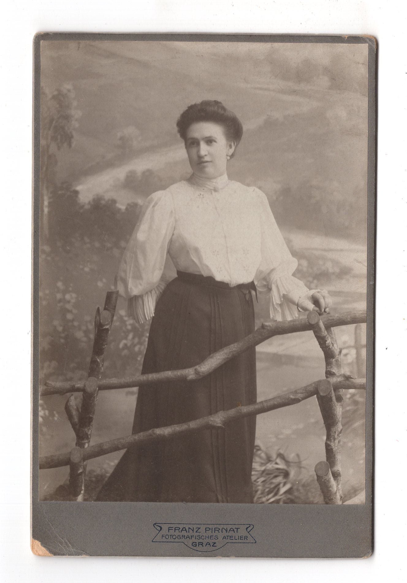 Fotografie Feine Dame / benannt - Graz 1900er / CAB W-19