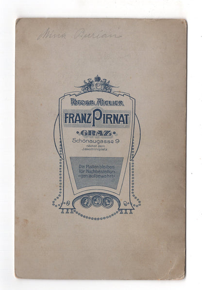 Fotografie Feine Dame / benannt - Graz 1900er / CAB W-19