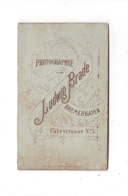 Fotografie Damenportrait - Bremerhaven um 1880 / CDV N1-11