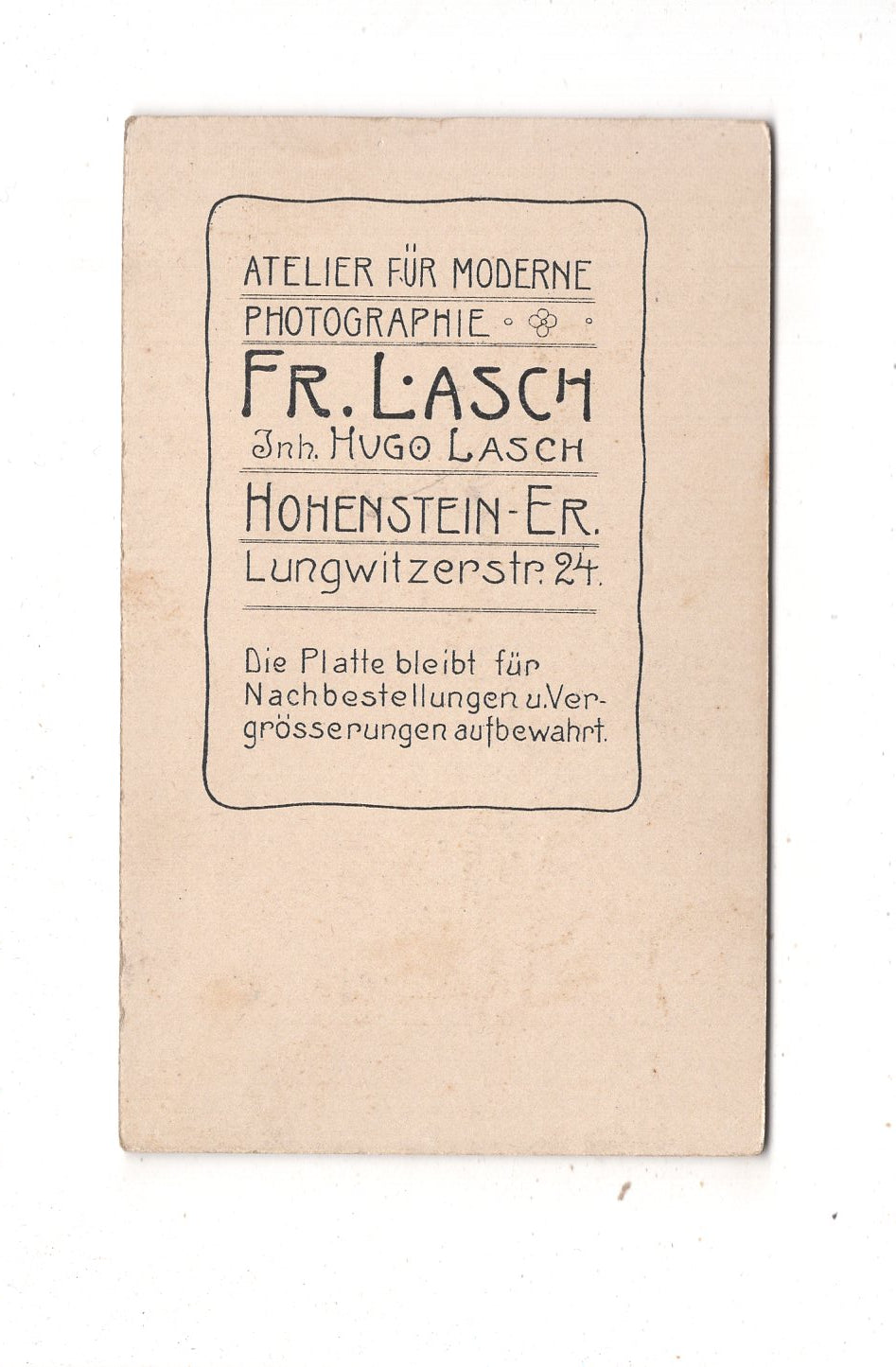 Fotografie Feines junges Mädchen - Hohenstein-Ernstthal 1900er / CDV E1-36