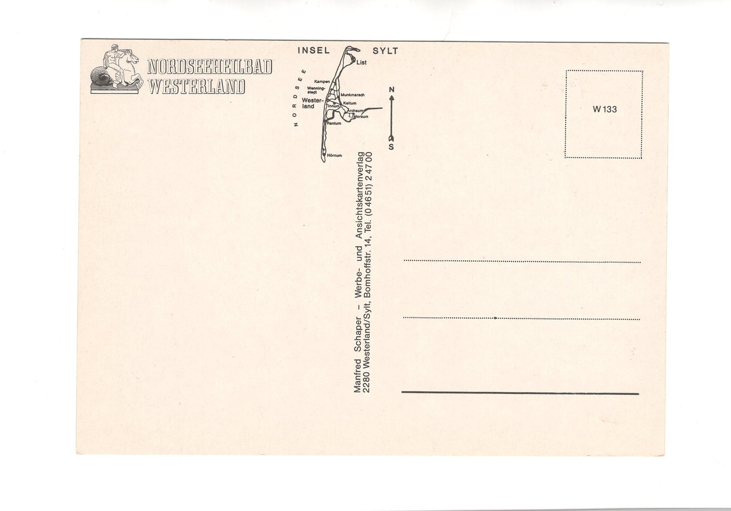 Ansichtskarte Nordseeheilbad Westerland / Insel Sylt