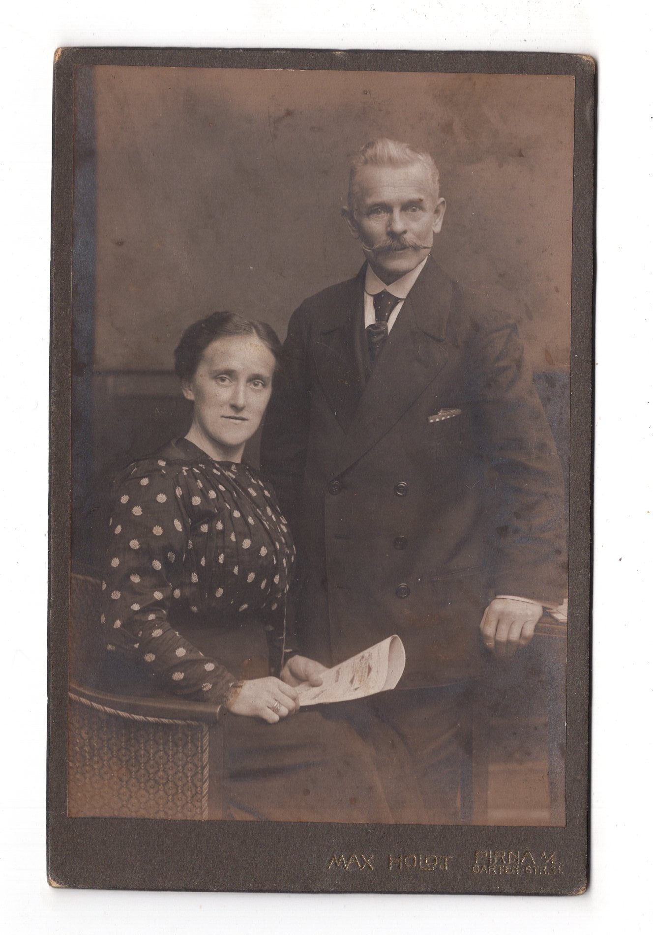 Fotografie Feines Paar - Pirna 1910er / CAB X-34