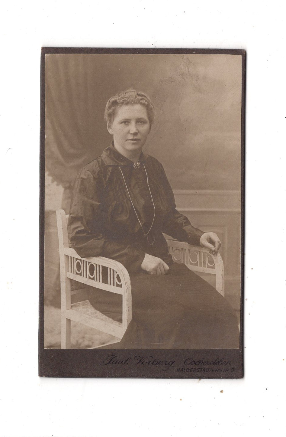 Fotografie Feine Dame - Oschersleben um 1910