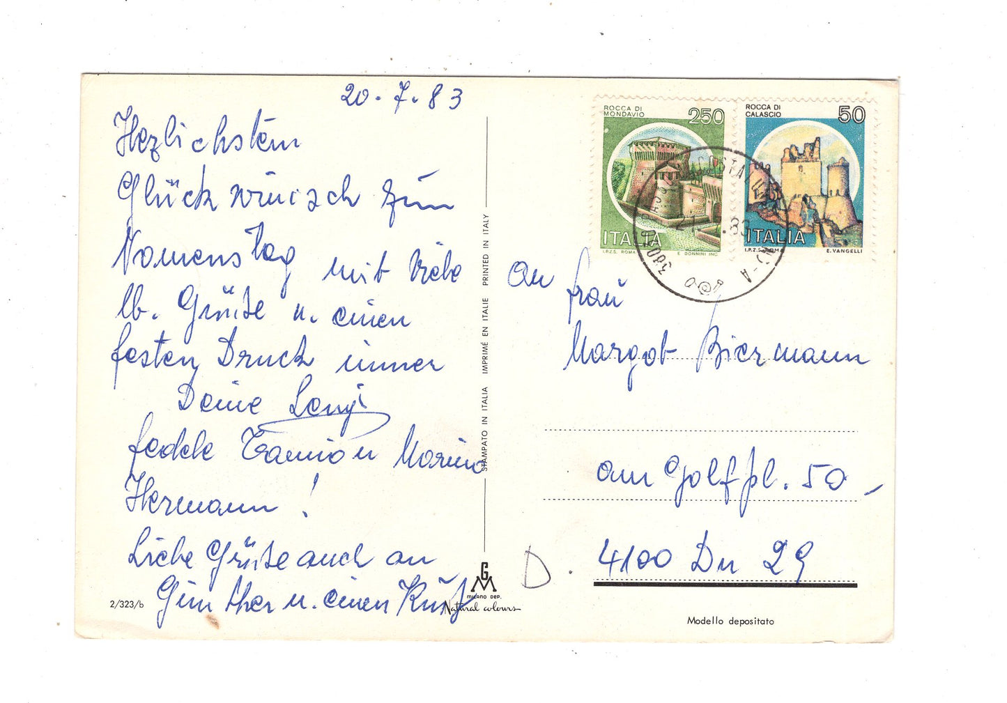 Ansichtskarte Saluti da Monti / Italien / N1-63