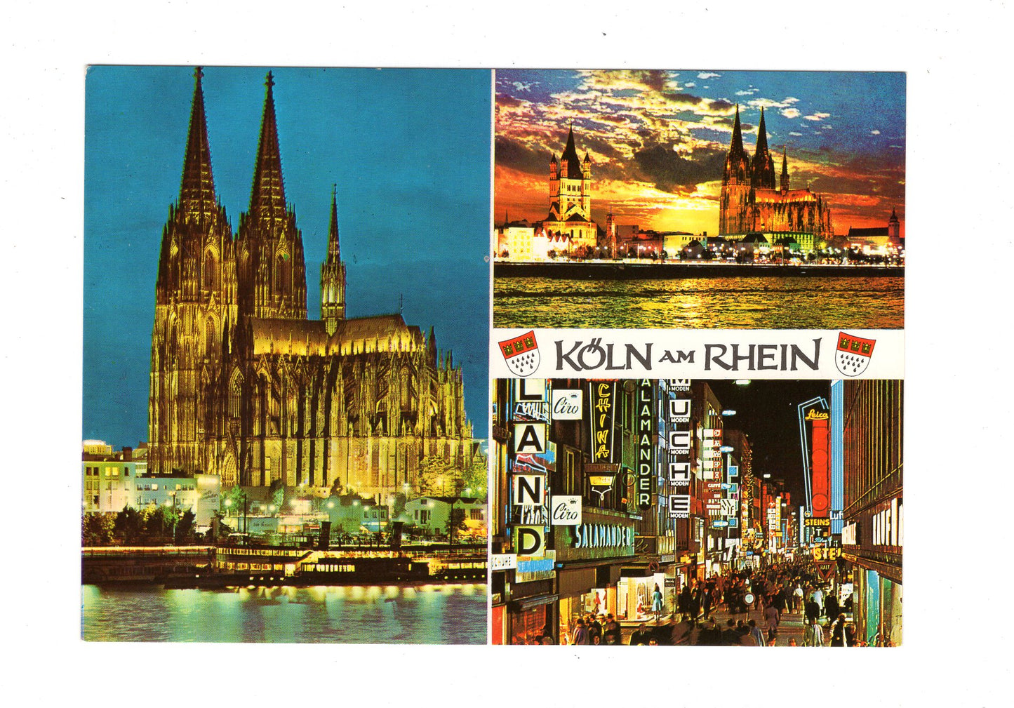 Ansichtskarte Köln am Rhein / Dom - Rheinufer - Hohestraße / G1-57