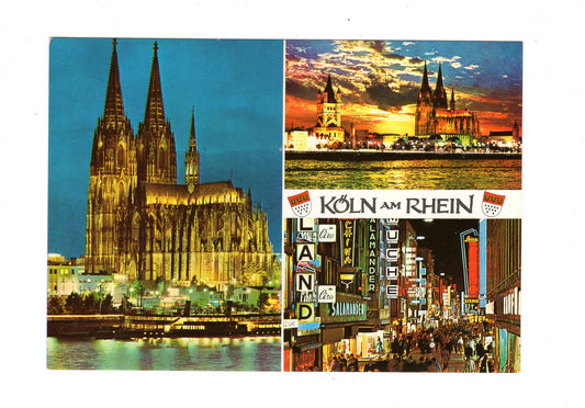 Ansichtskarte Köln am Rhein / Dom - Rheinufer - Hohestraße / G1-57