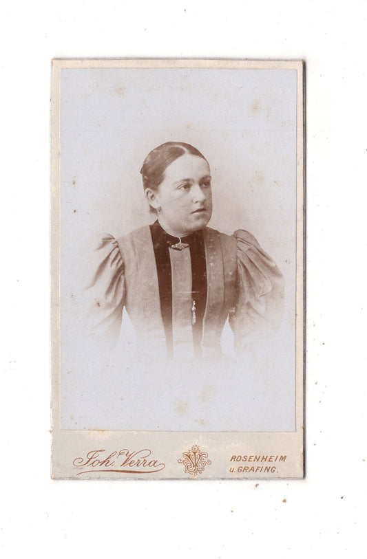 Fotografie Damenportrait - Rosenheim & Grafing 1890er / CDV N1-11