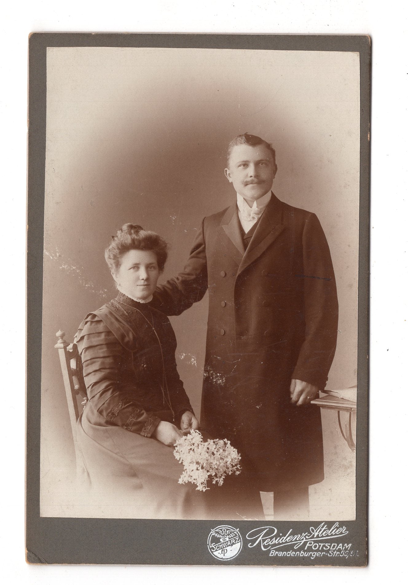 Fotografie Feines Paar - Potsdam 1890er / CAB X-34