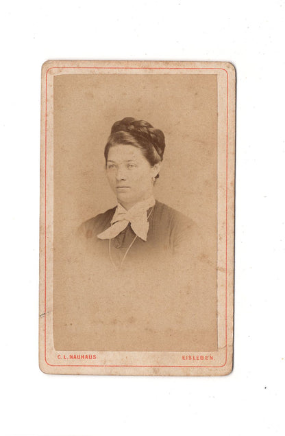 Fotografie Damenportrait - Eisleben 1870er / CDV C1-01