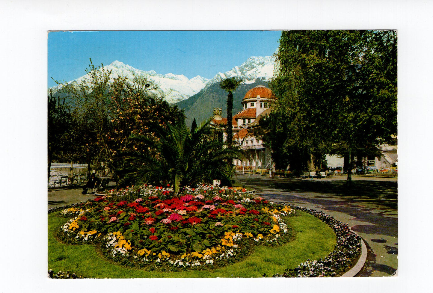 Ansichtskarte Merano Meran / Blumenbeet auf der Kurpromenade / Südtirol / Italien