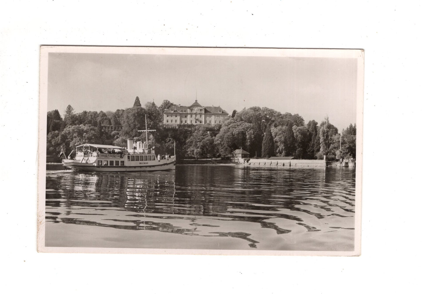 Ansichtskarte Insel Mainau im Bodensee / Schloss vom See / J1-64