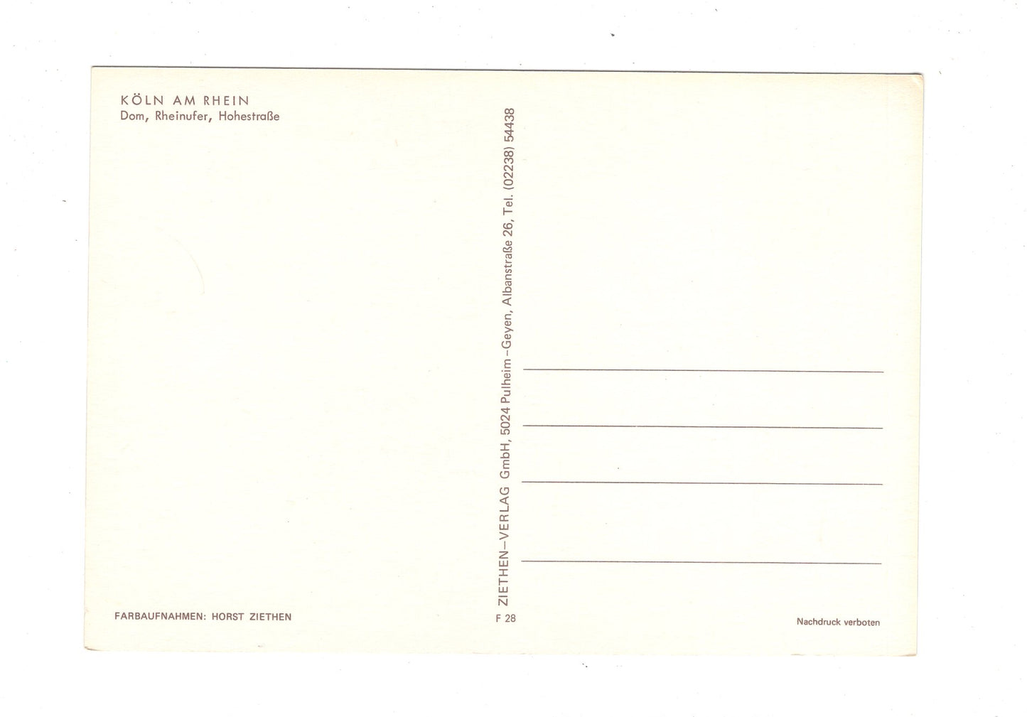 Ansichtskarte Köln am Rhein / Dom - Rheinufer - Hohestraße / G1-57