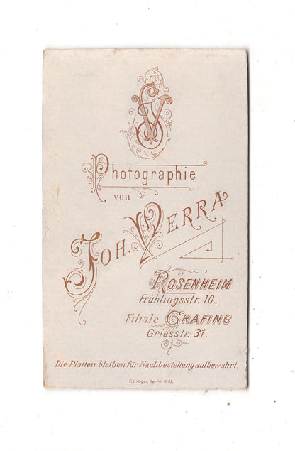 Fotografie Damenportrait - Rosenheim & Grafing 1890er / CDV N1-11