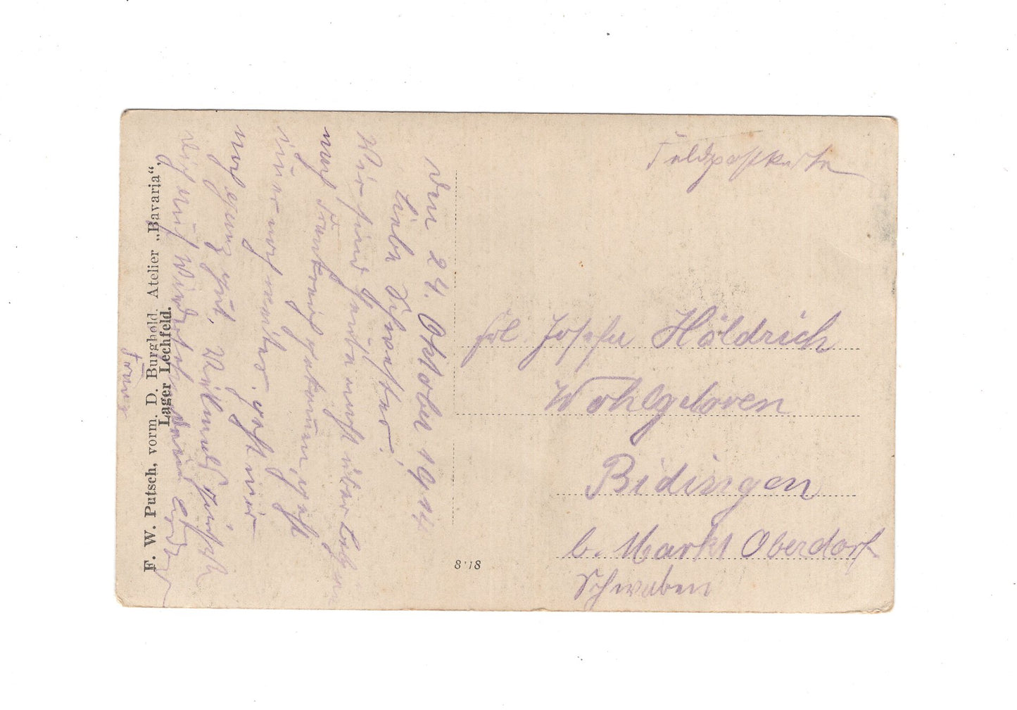 Ansichtskarte / Foto / Feldpost Gruppenbild Soldaten - Lager Lechfeld