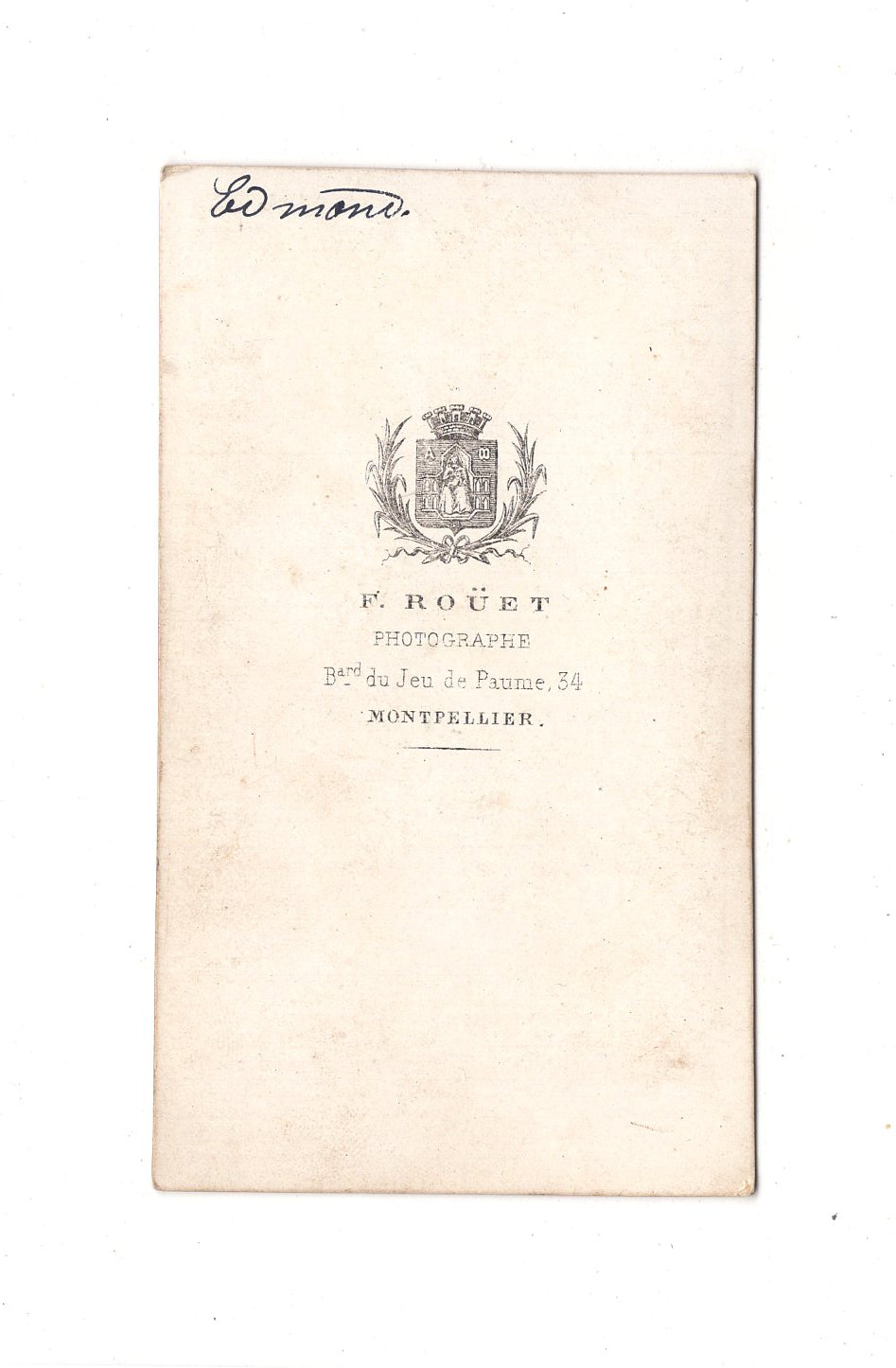 Fotografie Herrenportrait - Montpellier 1860er / CDV C1-19