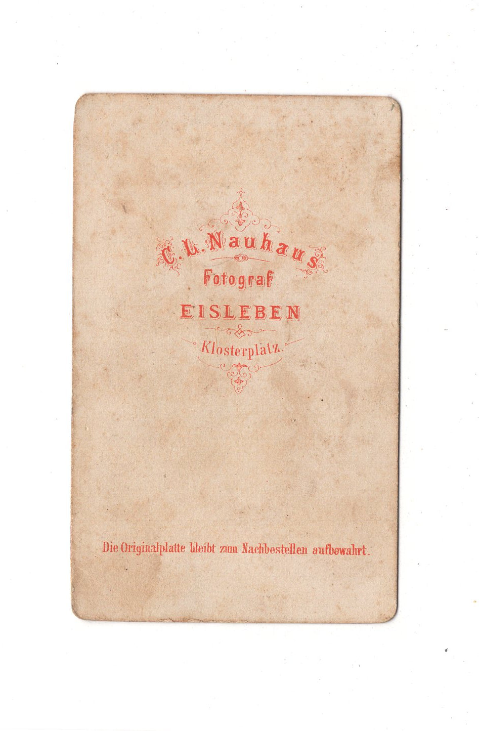 Fotografie Damenportrait - Eisleben 1870er / CDV C1-01