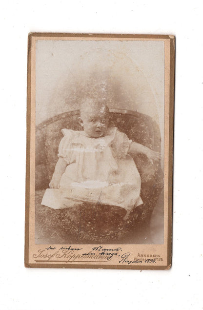 Fotografie Schönes Kinderbild / Baby - Arnsberg / Soest 1896 / CDV N1-07
