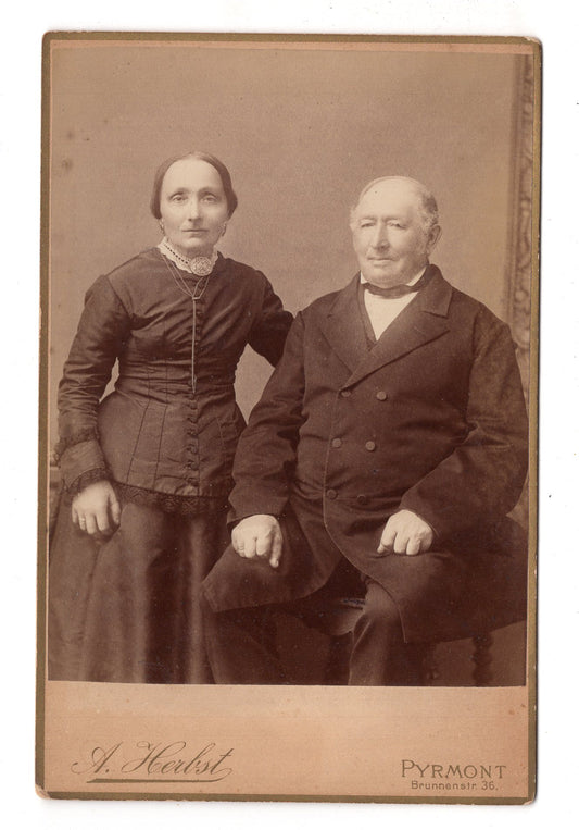Fotografie Feines Paar - Bad Pyrmont 1880er / CAB X-34