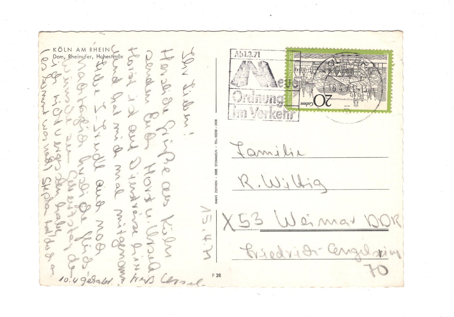 Ansichtskarte Köln am Rhein / Dom - Rheinufer - Hohestraße / G1-57