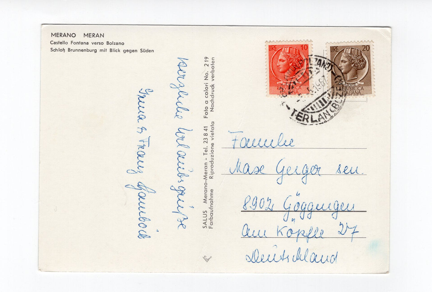 Ansichtskarte Merano Meran / Südtirol / Italien