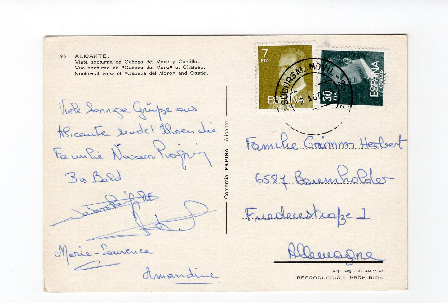 Ansichtskarte Alicante / Spanien