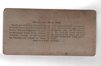 Fotografie Stereoskopie Der Hafen in Hamburg