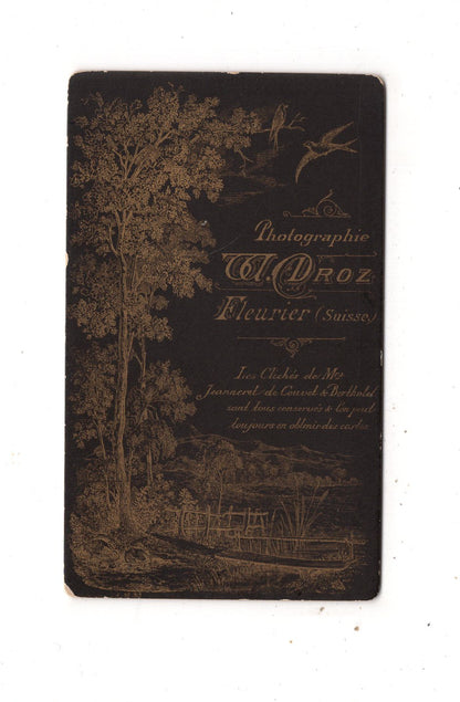 Fotografie Damenportrait - Fleurier / Schweiz 1880er / CDV N1-11