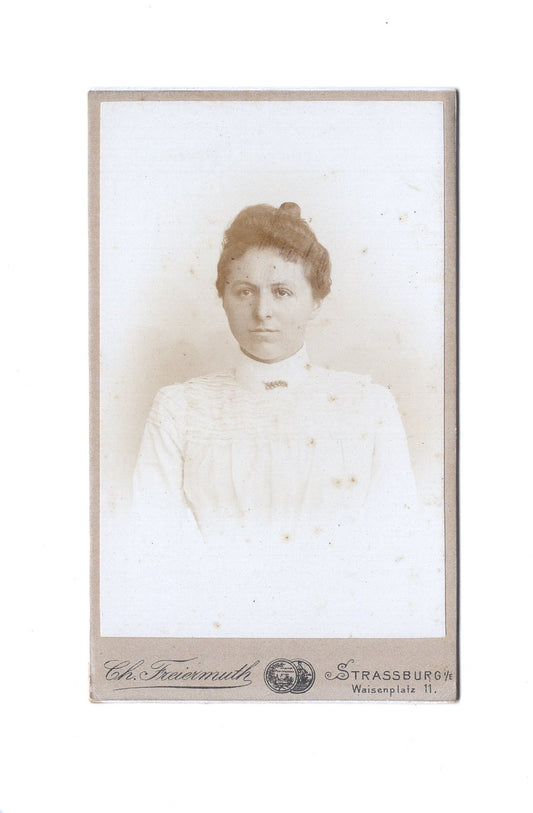 Fotografie Damenportrait - Strasbourg Straßburg / Frankreich um 1900