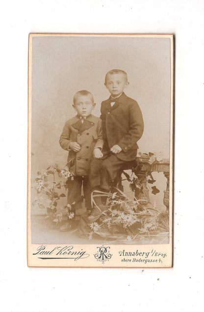 Fotografie Niedliche kleine Jungen - Annaberg 1890er