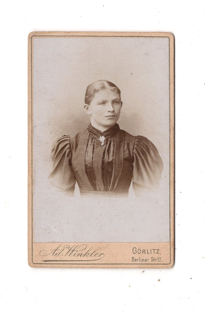 Fotografie Damenportrait - Görlitz 1890er / CDV N1-11