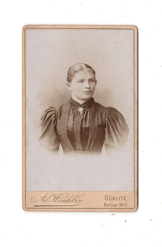 Fotografie Damenportrait - Görlitz 1890er / CDV N1-11