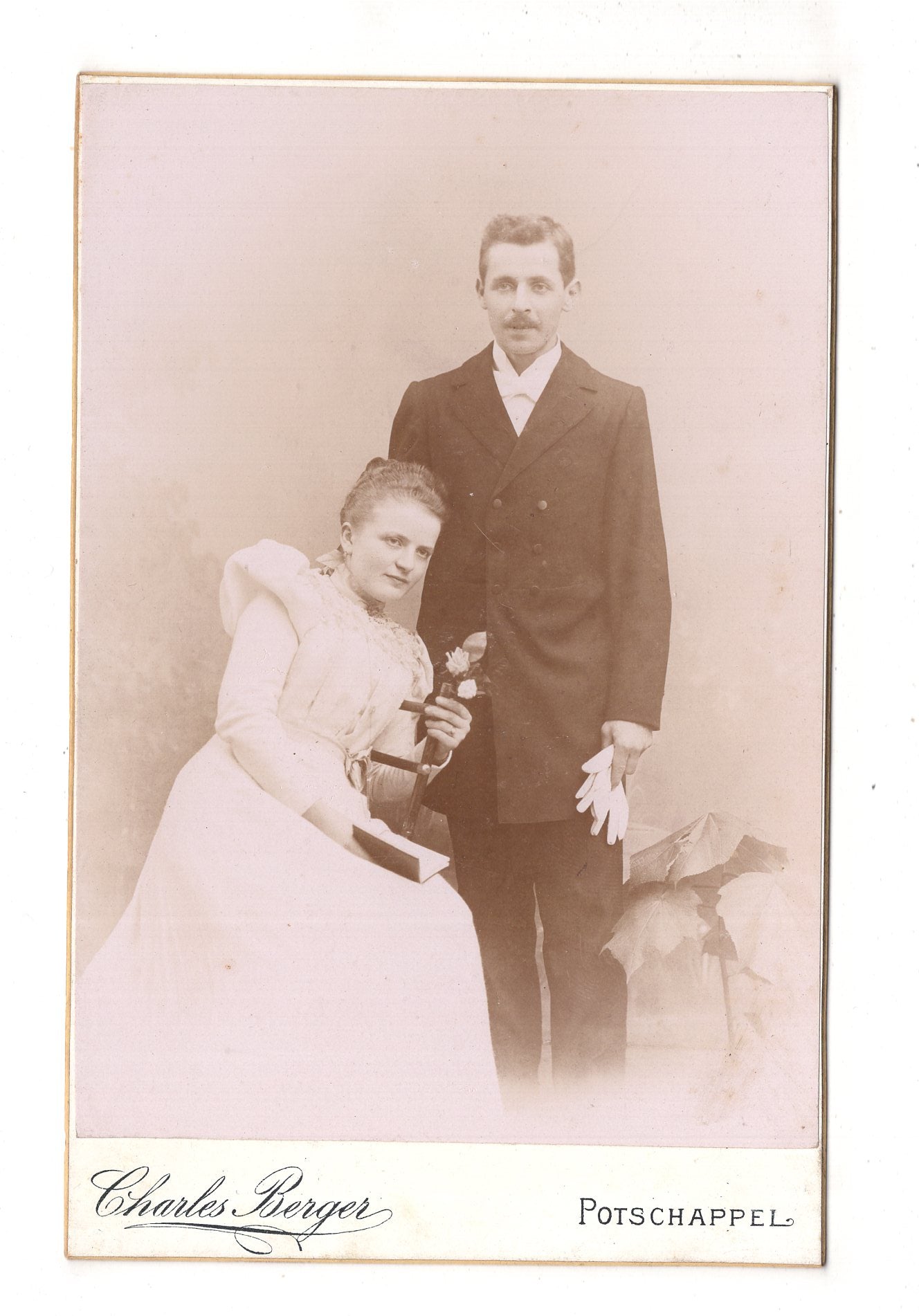 Fotografie Feines Paar - Potschappel 1890er / CAB X-34