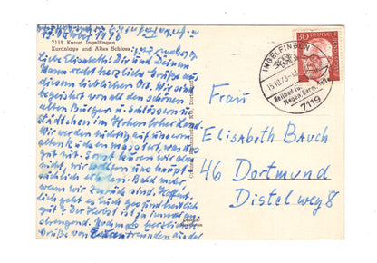 Ansichtskarte Ingelfingen / Kuranlage und Altes Schloss