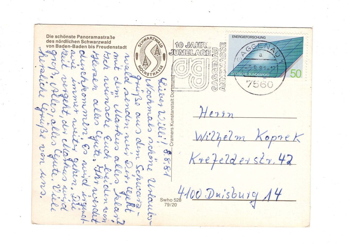 Ansichtskarte Schwarzwaldhochstraße / Plättig +++ / K1-56