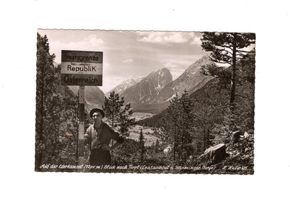 Ansichtskarte An der Ederkanzel / Blick nach Tirol / Staatsgrenze