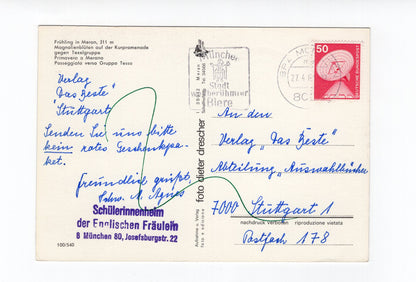 Ansichtskarte Frühling in Meran / Südtirol / Italien