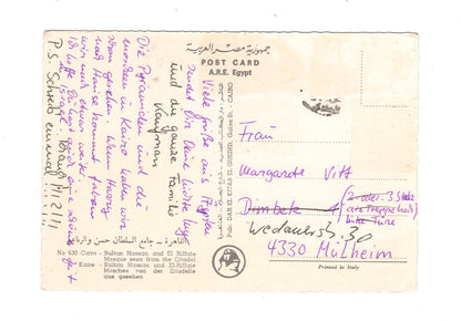 Ansichtskarte Kairo / Sultan Hassan und El-Riffaie Moscheen / Ägypten