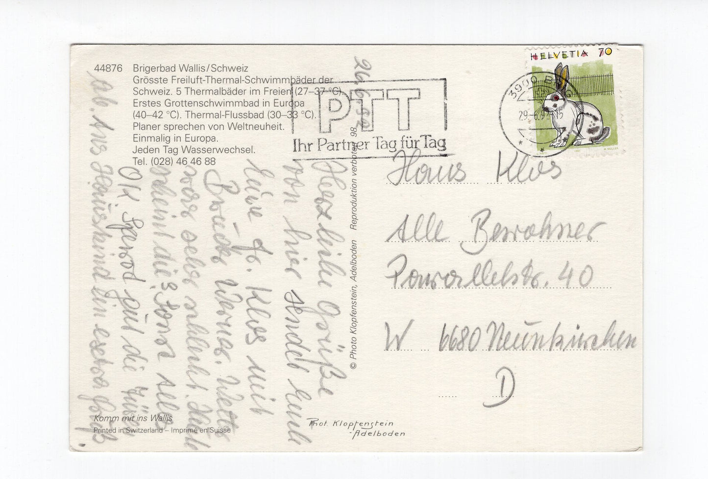 Ansichtskarte Brigerbad / Wallis / Schweiz