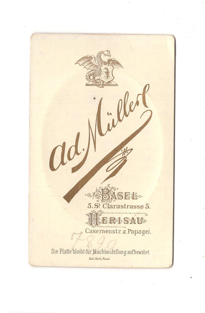 Fotografie Damenportrait - Basel / Herisau 1880er / CDV C1-01