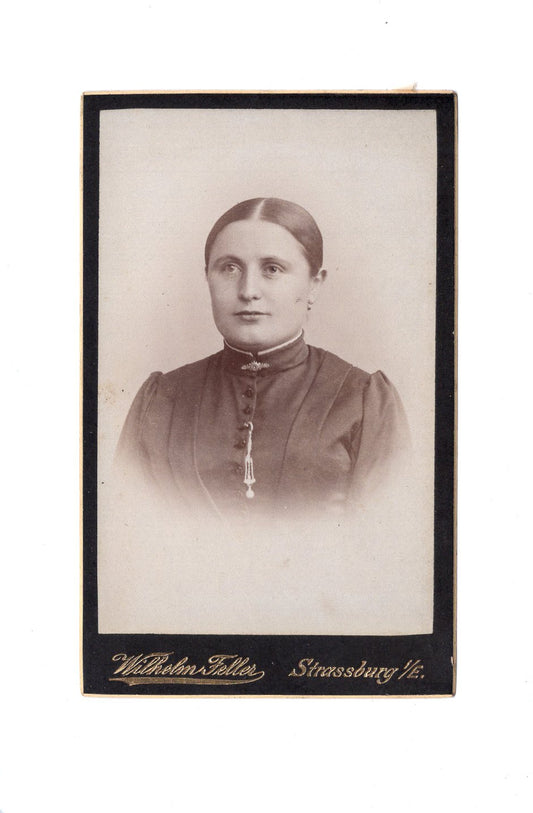 Fotografie Damenportrait - Strasbourg Straßburg / Frankreich 1880er